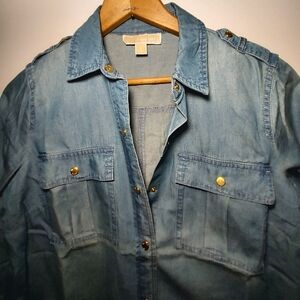 Michael Kors Women's Blue Denim Shirt
